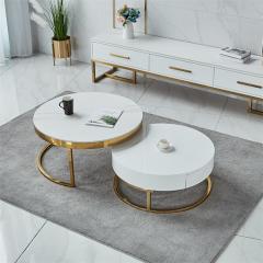 
     table à thé en marbre
    