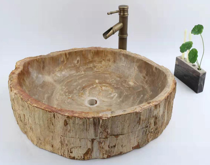 petrified wood bathroom sinks