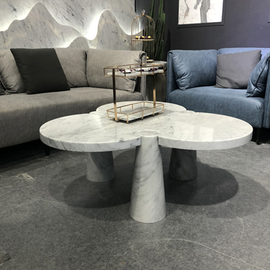 White marble table