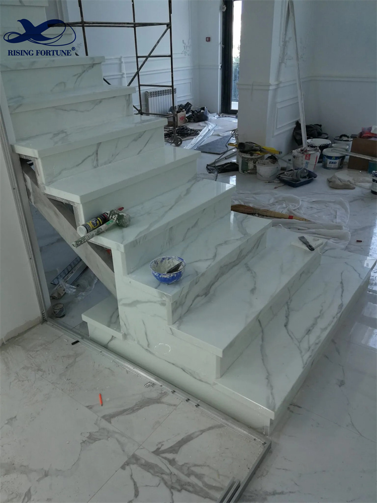 escalier en marbre panda marbre