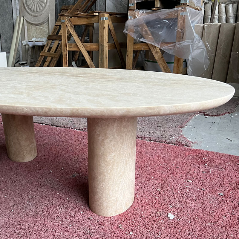 travertine tea table 