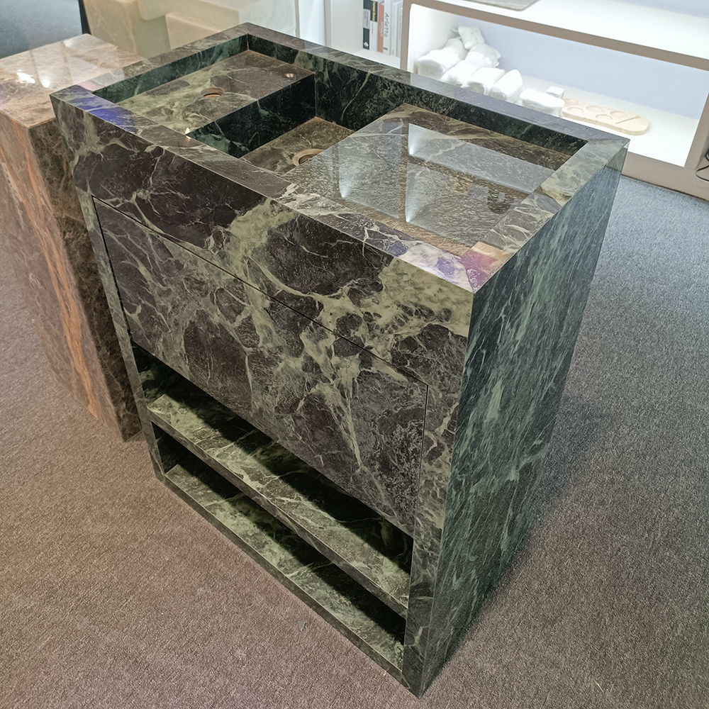 Green marble bath vanity tops