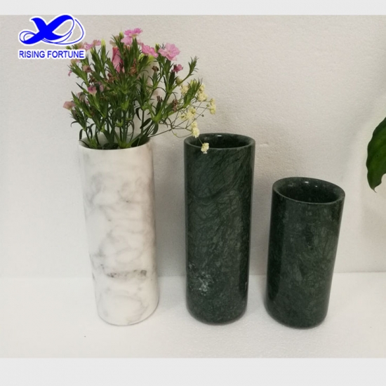 vases à fleurs en marbre cylindre personnalisé