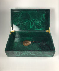 Natural malachite jewelry packaging box