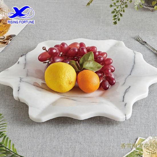 assiette à fruits en marbre naturel en stock