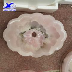 Natural onyx pink onyx vessel sink
