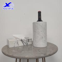 Wholesale White and Black Marble Wine Bottle Holder