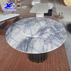 Table de bistrot de marbre rond
