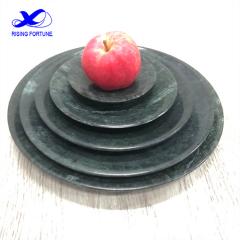 Round Green marble fruit plate