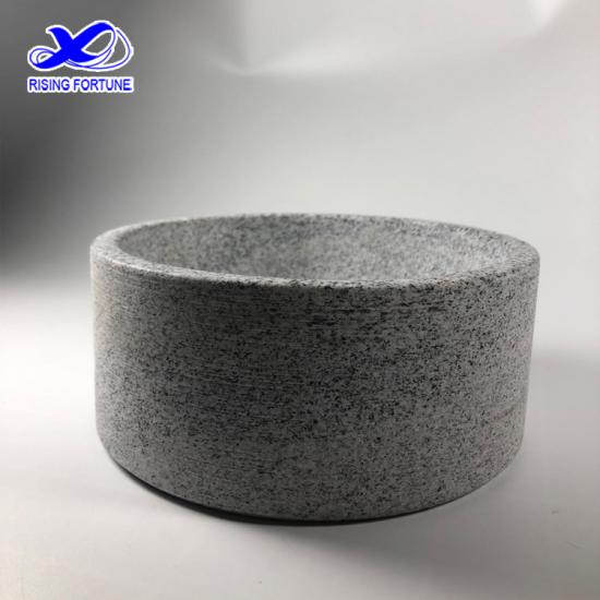 Gamelles pour chien en granit gris pierre lourde personnalisées