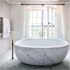 baignoire de salle de bain en marbre
