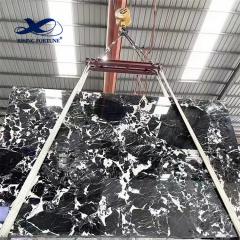 China Hot Selling Cheap Black Marble With White Roots