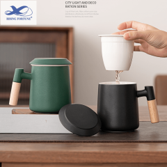 Ceramic Tea Mug With Infuser And Lid In Bulk