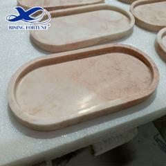 Home Collection Oval Natural Pink Marble Serving Tray