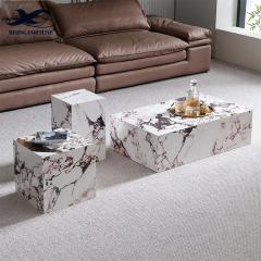 Socle de table basse en marbre calacatta alto