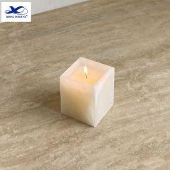 RF Natural onyx marble Candle Holder Stone Aromatherapy Scented Round Candle Jar With Lid