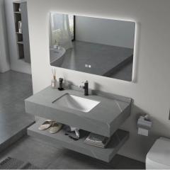 Modern Wall Hung Double Layer Sintered Stone Bathroom Vanity Sink