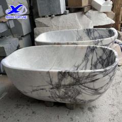 natural marble bathtub