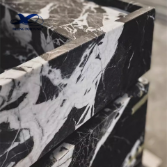 RF Modern Stone Furniture Calacatta Viola Marble Wood Vanity Sink Wash Basin Bathroom Vanities Cabinet