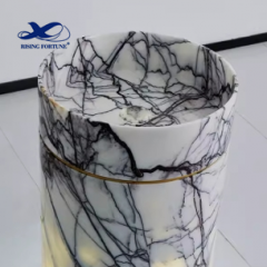 RF Hot Sale Various Free Standing Natural Marble Pedestal Basin Washing Sinks For Bathroom