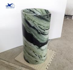 Natural Stone Sink Green Marble Freestanding Wash Basin