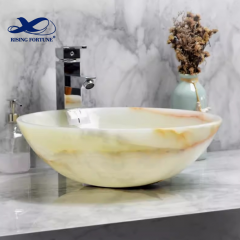 Natural onyx sink Multi Green Onyx Wash Basin Circular Vessel Onyx Bathroom Sink
