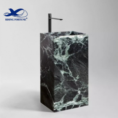 RF Modern Designs Natural Green Marble Sink Stone Wash Basin Bathroom Vanities