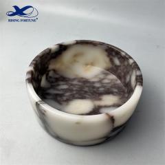 Calacatta Viola Marble Pet Feeder Bowl for Pets