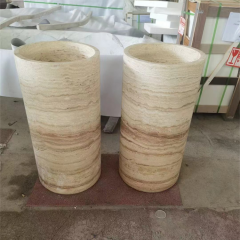 travertine pedestal sink
