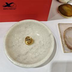 Customized Natural Beige Travertine Stone Home Serving Tray