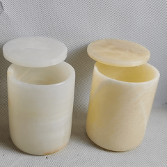 Stone candle jar