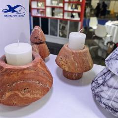Custom Design Natural Marble Stone Candle Containers Jar