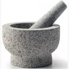 natural granite mortar and pestle set