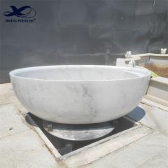 carrara white marble bathtub