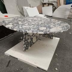 Calacatta viola marble round coffee table