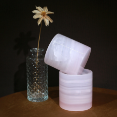 Pots de bougies parfumées en onyx bleu en gros